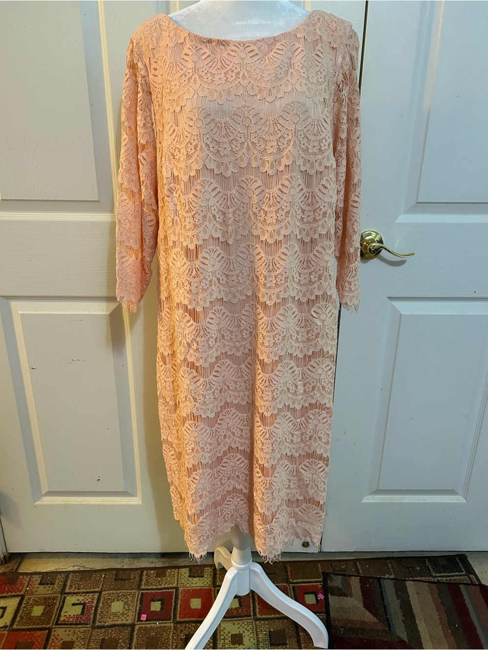 Jessica Howard peach lace dress, 18W